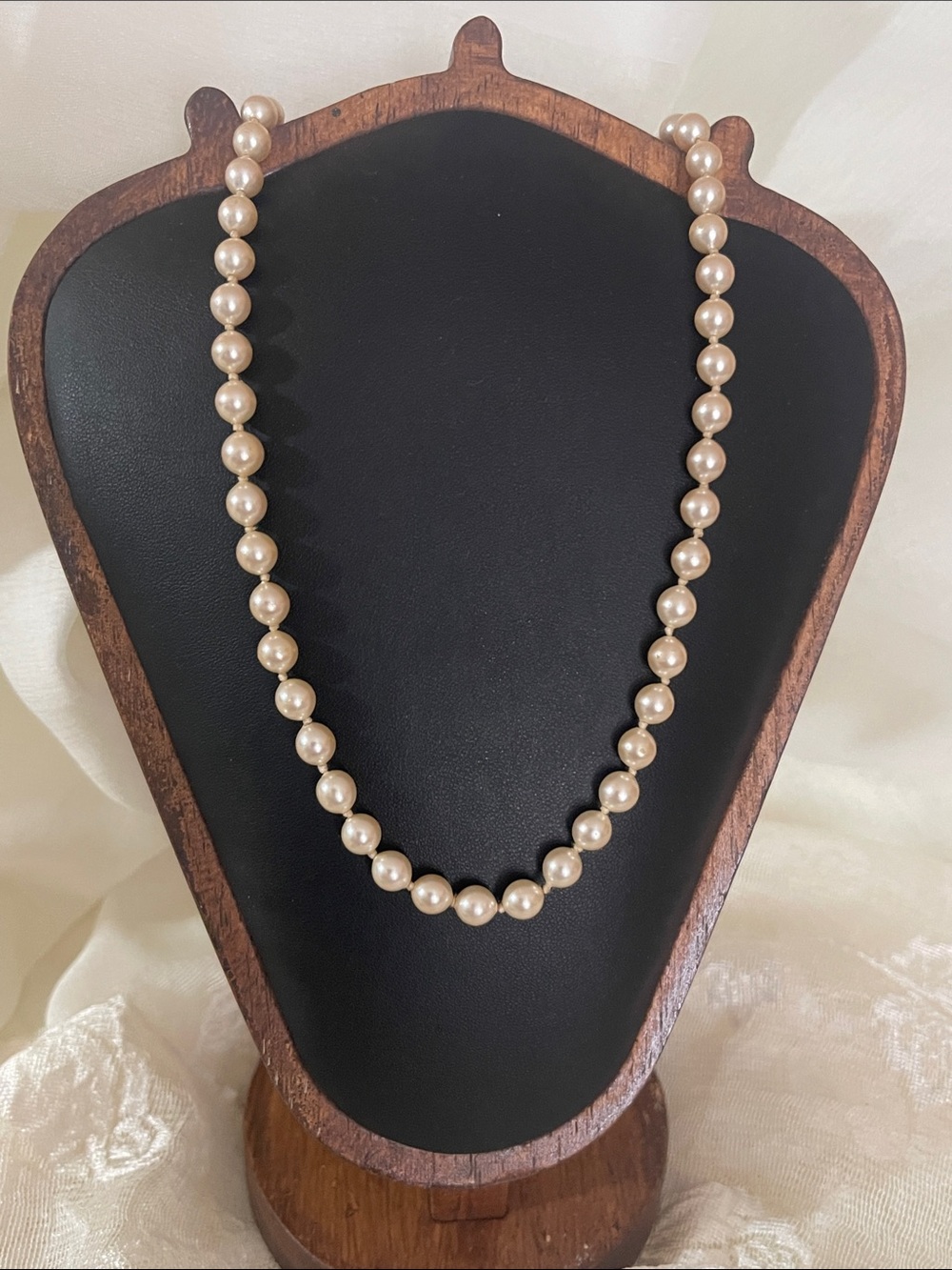 Timeless Ivory Faux Pearl Strand Necklace